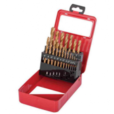 Set 19 burghie HSS Titan 1 - 10 mm in cutie de met..